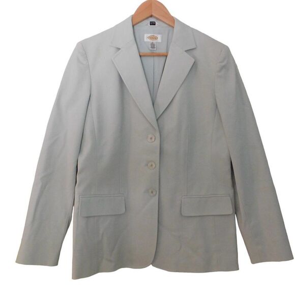 Talbots Womens Blazer Jacket Light Green Lined Size 10 Career - Picture 1 of 7
